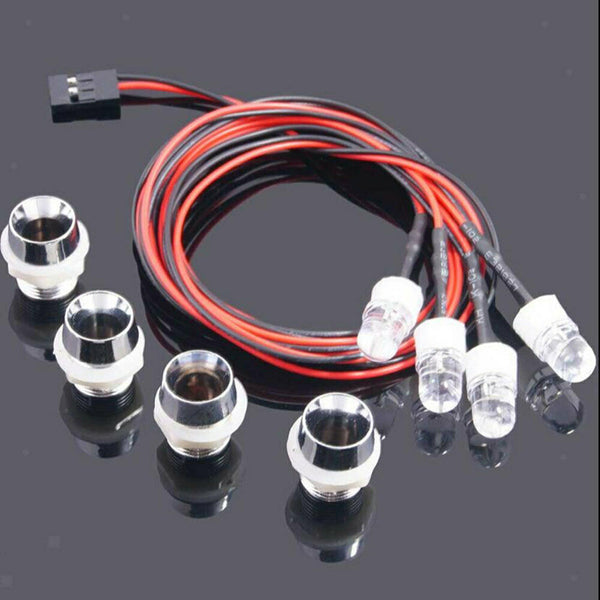 RC Car Modified Part 4 Pieces LED 8mm LED Lamp Light Set for  HSP HPI