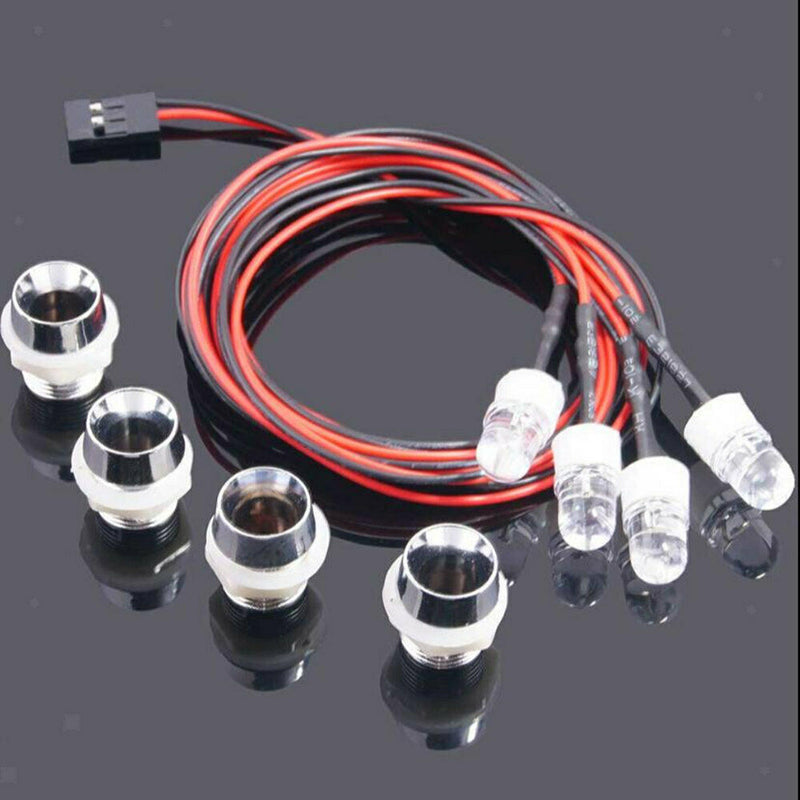 RC Car Modified Part 4 Pieces LED 8mm LED Lamp Light Set for  HSP HPI