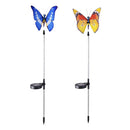 2 Pieces Solar Power LED Whimsical Butterfly Stake 7 Colors Changing Animal