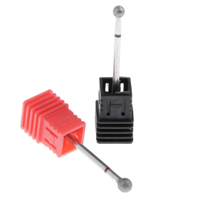 2x Ball Cuticle Bits 3/32'' Shank Carbide Nail Drill Bit For Manicure Drill