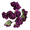 144pcs Mini Petite Paper Artificial Rose Buds Flowers DIY Craft Wedding Dec L1J8