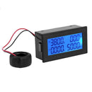 6in1 AC60-500V 100A Blue Backlight LCD Digital Multifunctional Clock Panel Meter