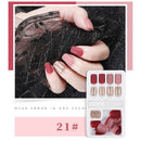 24pcs  French False Nails Art Acrylic Full Cover Tips Manicure Gl%!