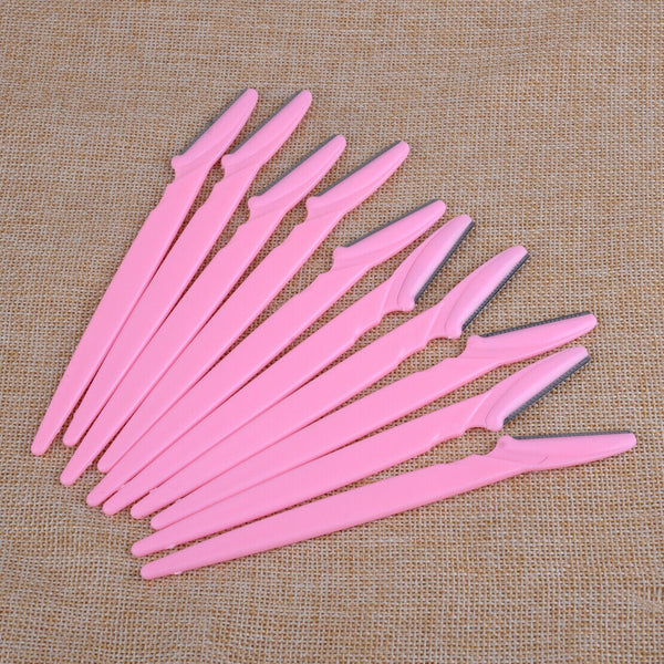 10Pcs Facial Eyebrow Razor Trimmer Shaper Shaver Blade Face Hair Remover Tool