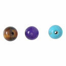 Set of 500 Pcs 4-8mm Black Natural Lava Stone 7 Colors Chakra Beads Loose B