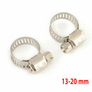 20pcs 1/2"-3/4" Adjustable Stainless Steel Drive Hose Clamps Fuel Line Worm Clip