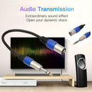 35cm 3Pin XLR Jack Male to 6.35mm Stereo Male Plug Microphone Adapter Cable