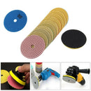 11Pcs Diamond Polishing Pads 4 Inch Grinder Disc for Granite Marble Concret