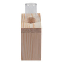 Crystal Glass Test Tube Vase in Wooden Stand Flower Pots for Hydroponic Pla