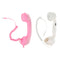 Classic Headphone MIC Microphone for 3.5mm Jacks Phone, Pink+White