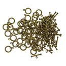 50 Set Round Toggle Clasps Bracelet Necklace Jewelry OT Clasps DIY Crafts