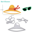3pcs DIY Hat Glasses Cutting Die Scrapbook/Photo Album Emboss Metal Stencil