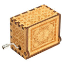 Retro Wooden Hand Cranked Music Box for Birthday Gift Household Party Decor