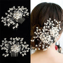 Flower Wedding Hair Pins Bridesmaid Crystal Diamante Pearls Bridal Clips GripsMO