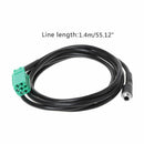 Aux Audio Cable Adapter Mini ISO Female Jack Extension Wire For Radio CD Player