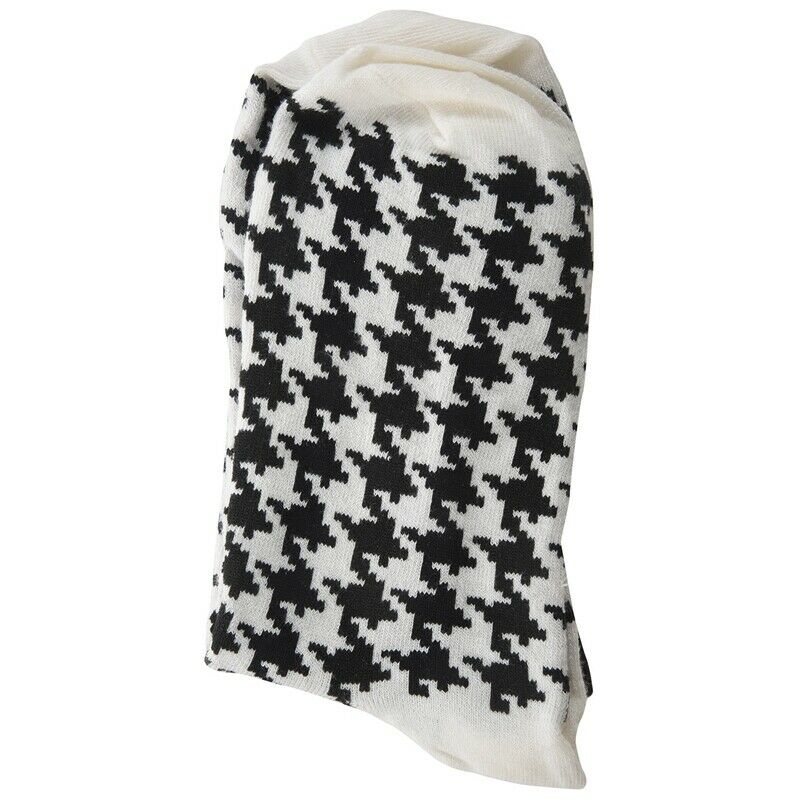 Autumn Winter Women Men Unisex Cotton Retro Socks 3 Pairs/lot Black+White E7P8