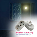 Portable AC 250V 16A 3500W EU Plug 1 to 2 Socket Adapter Converter Outlet