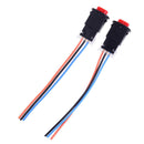 2x Motorcycle hazard light switch warning flasher emergency signal w/3 wires 3c