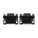 2PCS VGA DB15 15Pin D-SUB 3 Row Female Right Angle PCB Solder Cable Connector Z