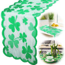 St. Patrick's Day Irish Festival Tablecloth Green Shamrock Lace Table Flag TH6O6