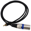 Audio RCA Cable Male to XLR 3 Pin Male Female Cannon Amplifier Mixing Plug