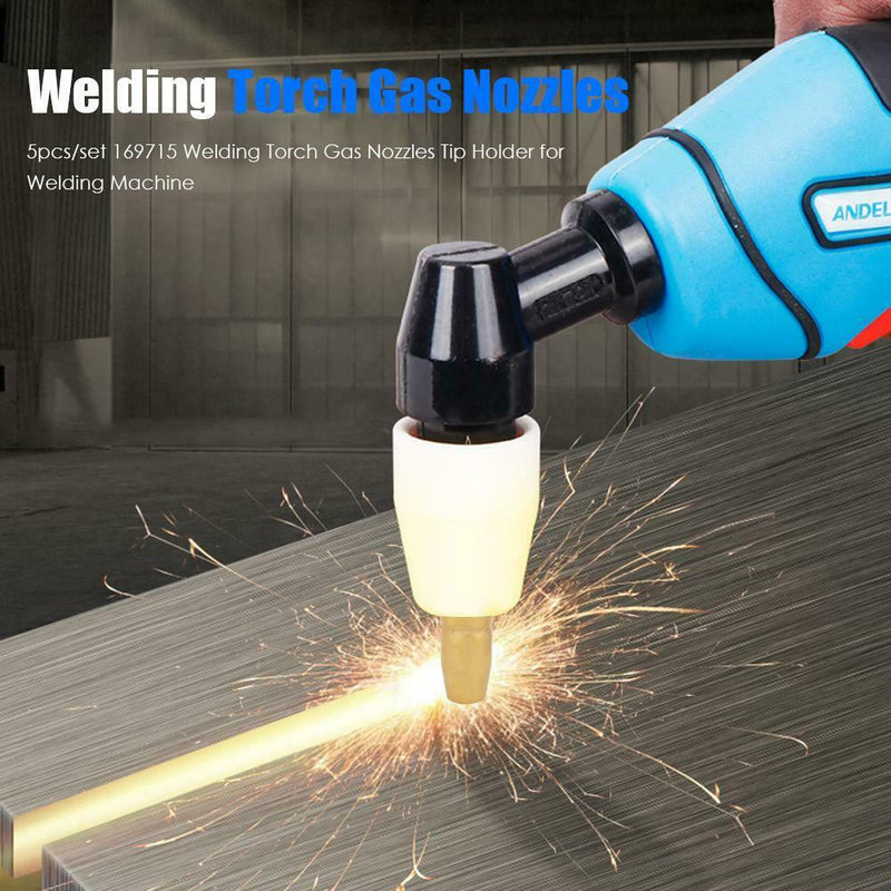 5pcs/set 169715 Welding Torch Gas Nozzles Tip Holder for Welding Machine