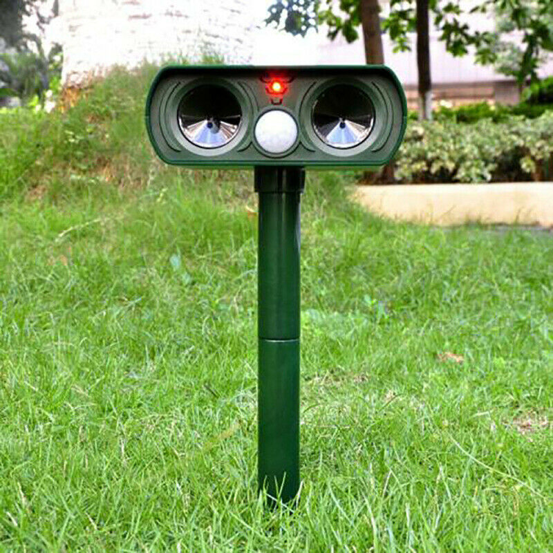 Solar Ultrasound Cat Dog Fox Repeller Animal Chaser Deterrent Repellent dsf DIR
