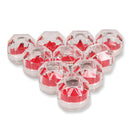 10Pcs Acrylic Clear Ring Earring Display Box Storage Case Organizer Red Pad
