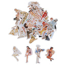 50Pcs Sexy Retro Poster Girls Stickers Suitcase Laptop Guitar Car Stick 3C