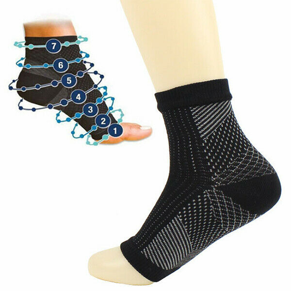 1 Pair Foot Ankle Compression Socks Anti Fatigue Varicose Feet Sleeve Outdo W6X2
