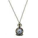 Floral Texture Bronze Tone Hunter Case Pocket Watch for Lady D1I4