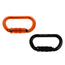 2x Oval  Mountaineering Carabiner W/Hook Lock Outdoor Safety Buckle Climbing