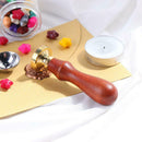 Retro Plant Pattern Sealing Wax Wood Handle Wax Seal Stamp for Letter (F40)