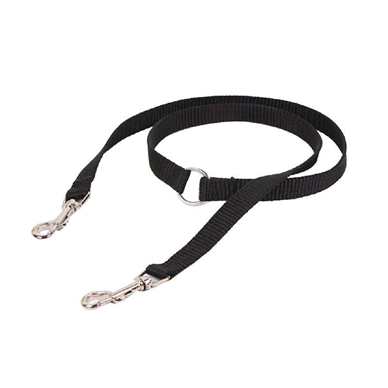 Double Head Pet Leash Traction Rope (black) V2D9