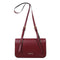 Retro Women Shoulder Bags Flap PU Leather Casual Solid Handbags (Wine Red)