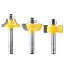 3PC 8mm Shank Glass Door Router Bits Round-Over Bead Set Tenon Cutter for W