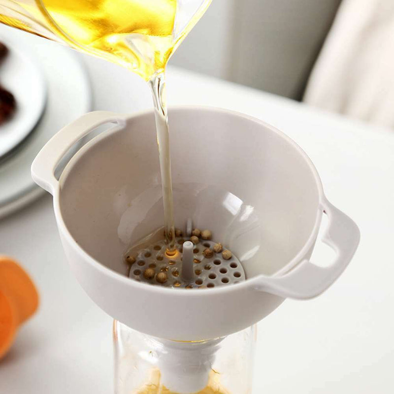 1* Four-In-One Multifunctional Funnel Set Filter Oiler Household Oil Funnel
