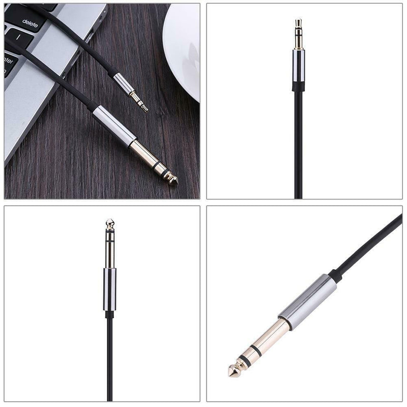3.5mm Male to 6.35mm Male TRS Stereo Audio AUX Adapter Connector Audio AUX Cable