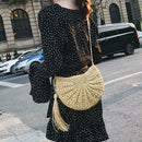 Tassels Beach Messenger Handbag Women Girl Crochet Straw Shoulder Bag/Beige