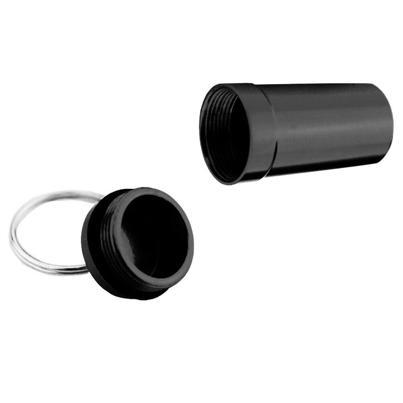 4x Mini Waterproof Metal Medicine Pill Box Case Bottle Holder Container Keychain