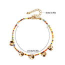 Boho Multi-color Beads Circular Pendant Foot Chain Anklet Women Jewelry GiftsJR
