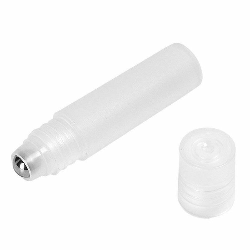 10pcs Empty Refillable Plastic Roller Bottles(10ml) With Steel Roller Ball  J3S8