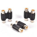 Double 2 * RCA Phono Coupler Female to Female Audio Video Adaptor Connector  Z