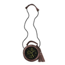 New Fashion Style Fashion Hot Women Tassel Clock Print Pu Leather Handbag S