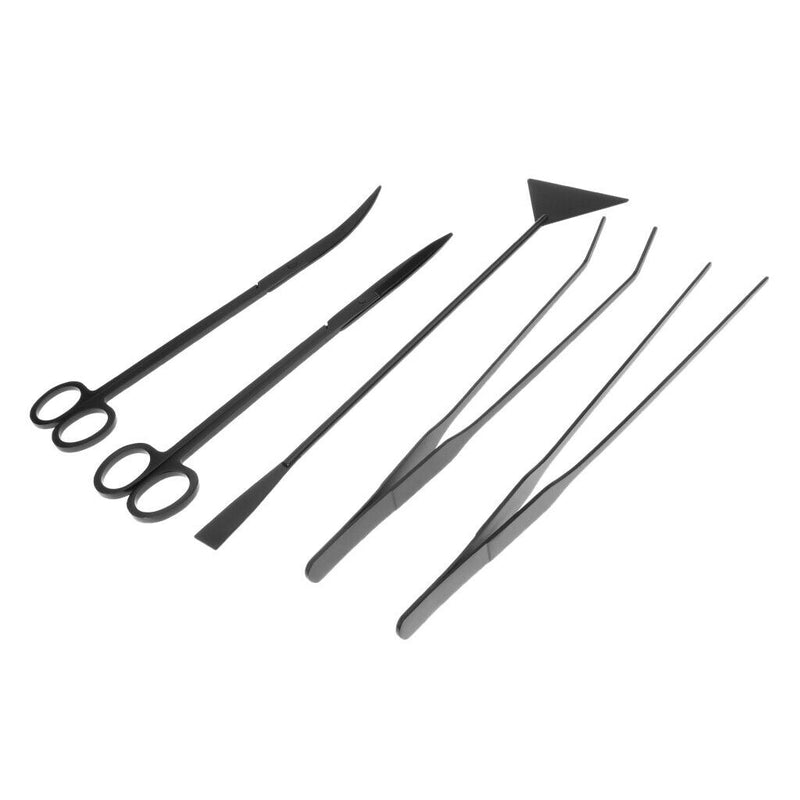 Aquatic Plant Aquarium Stainless Steel Tweezers Scissor Spatula Trimming Kit