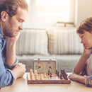 2 in 1 International Chess Checkers Set, Magnetic Chess Pieces Board Game