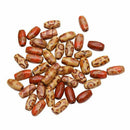 100 Pieces Oval Print Pattern Wooden Beads DIY Accessories Beads L6X8