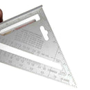 7inch Aluminum Alloy Measuring Right Angle Triangle Woodworking Tool Ruler R3I5