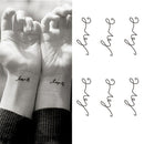 Love Temporary Tattoos Stickers Love Letters Patterns Waterproof Tattoo Body LJ