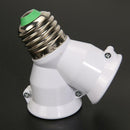2 in 1 E27 Lamp Socket Splitter Adapter Light Double Y Type Converter Lamp Bulb
